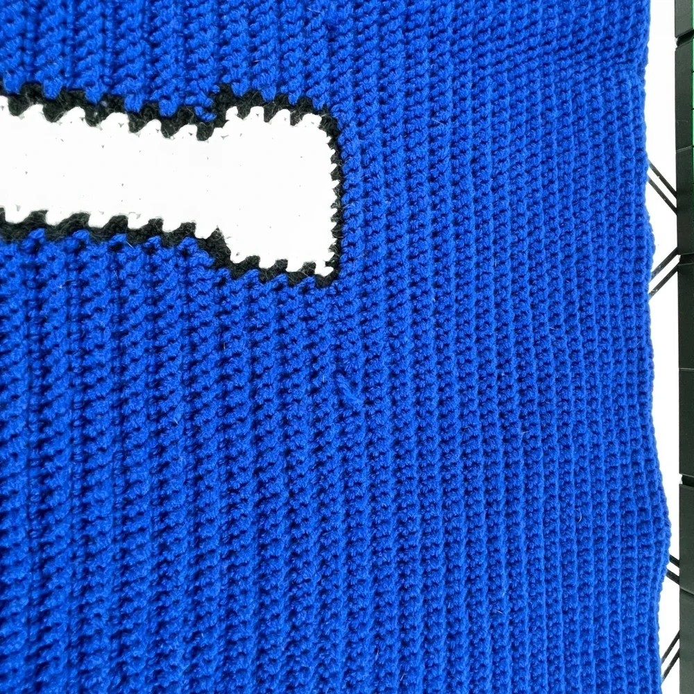 Kentucky Wildcats UK Logo Handmade Crochet Royal Blue Lap Baby Blanket‎ 36x22